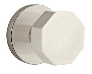Emtek Octagon Modern Door Knob with Disk Rosette