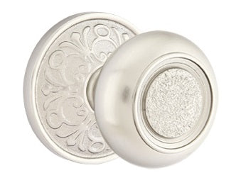 Emtek Belmont Knob Satin Nickel Lancaster Rosette