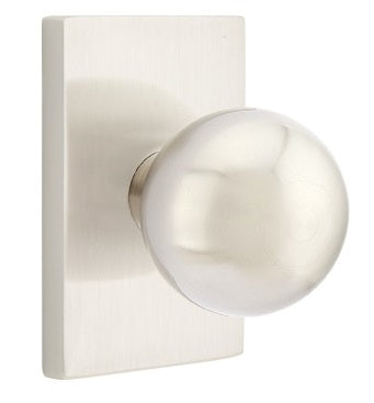 Emtek Orb Knob - Modern Rectangular Rosette