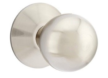 Emtek Orb Modern Door Knob with Modern Rosette - Satin Nickel