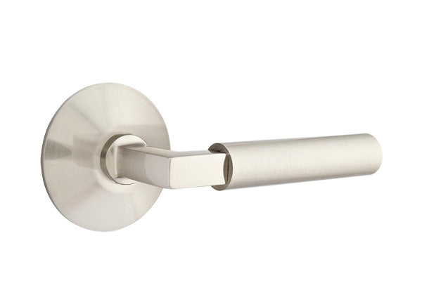 Emtek Brass Hercules Lever Satin Nickel-Modern Rosette