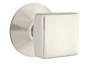 Emtek Square Modern Door Knob with Modern Rosette