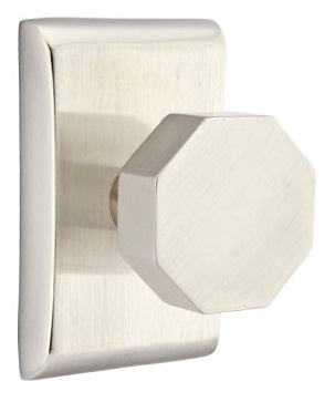 Emtek Octagon Modern Door Knob with Neos Rosette
