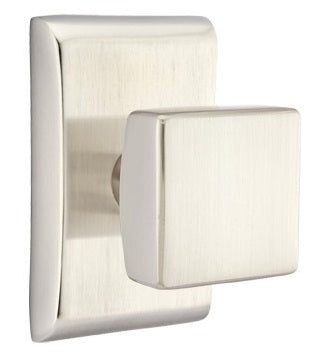 Emtek Square Modern Door Knob with Neos Rosette