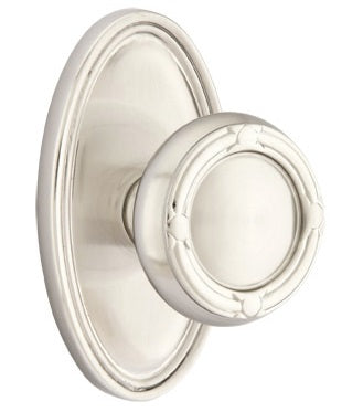 Emtek Ribbon and Reed Knob - Oval Rosette