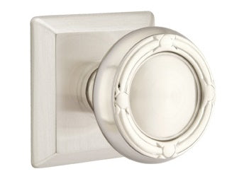 Emtek Ribbon & Reed Knob with Quincy Rosette