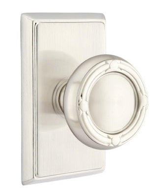 Emtek Ribbon and Reed Knob - Rectangular Rosette
