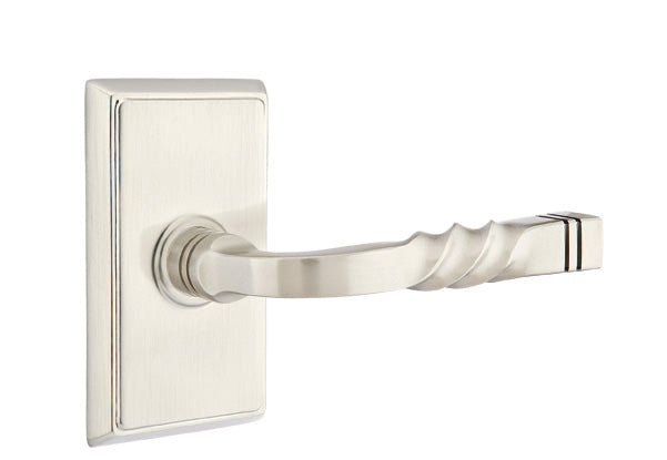 Emtek Santa Fe Lever - Rectangular Rosette - Satin Nickel
