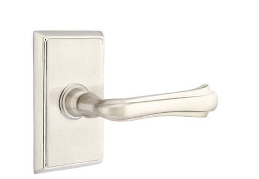 Emtek Wembley Lever - Rectangular Rosette - Satin Nickel
