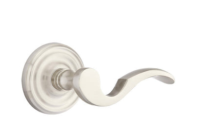 Emtek Cortina Lever - Shown with Regular Rosette Satin Nickel