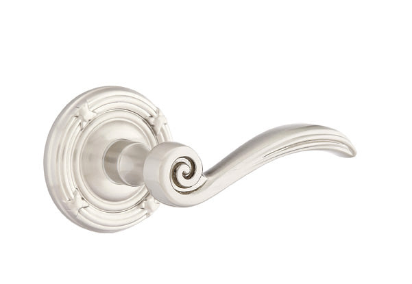 Emtek Elan Interior Mortise Lever with Ribbon & Reed Rosette
