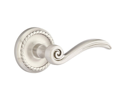 Emtek Elan Lever - Rope Rosette - Satin Nickel