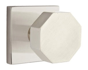 Emtek Octagon Modern Door Knob with Square Rosette