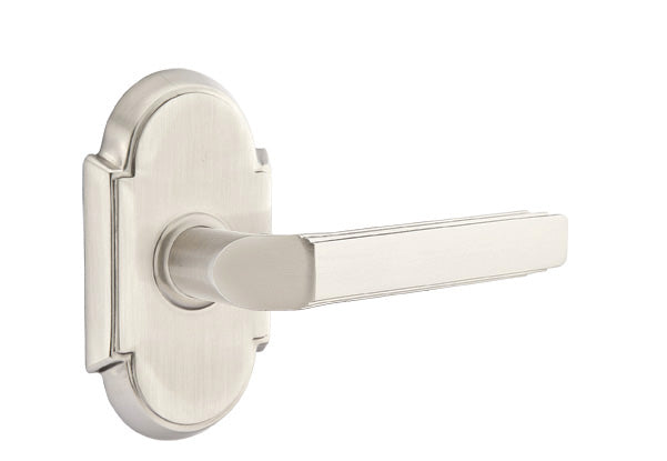 Emtek Milano Lever - #8 Rosette - Satin Nickel