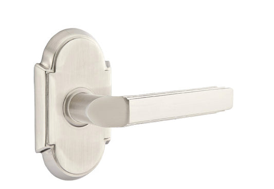 Emtek Milano Lever - #8 Rosette - Satin Nickel