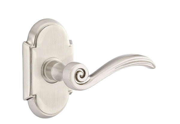 Emtek Elan Lever - #8 Rosette - Satin Nickel