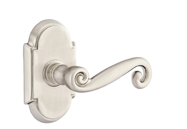 Emtek Rustic Lever - #8 Rosette - Satin Nickel