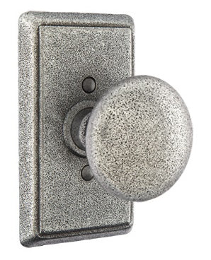 Emtek Jamestown Knob Satin Steel Style 3 Rosette