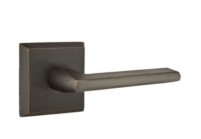 Emtek Sandcast Bronze Lariat Lever - Style 6 Rosette - Medium Bronze