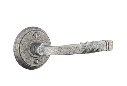 San Carlos Lever with Style 2 Rosette - Satin Steel