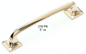 Schaub 5 Inch cc Polished Nickel Pull 216-PN