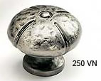 Schaub Round Knob 1 3/8 inch dia Vibra Nickel