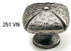 Schaub Square Knob 1 1/2 inch dia Vibra Nickel