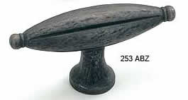 Schaub Large Oval Knob 2 7/8 inch dia Ancient Bronze