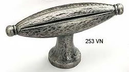 Schaub Siena Large Oval Knob 2 7/8 inch dia Vibra Nickel