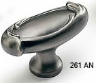 Schaub Antique Nickel Oval Knob SC261-AN