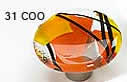 Schaub Confetti Orange Round Knob 31-COO