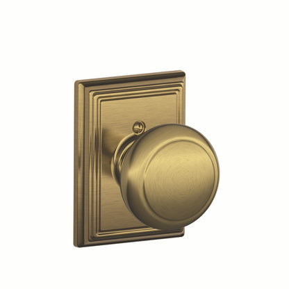 Schlage Andover Knob with Addison Rosette