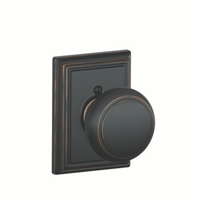 Schlage Andover Knob with Addison Rosette