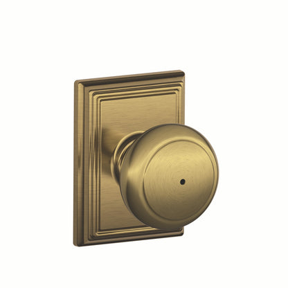 Schlage Andover Knob with Addison Rosette