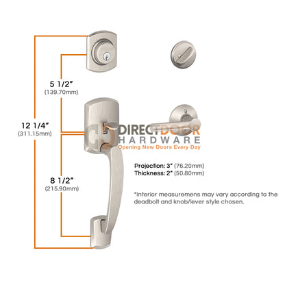 Schlage Greenwich Handleset