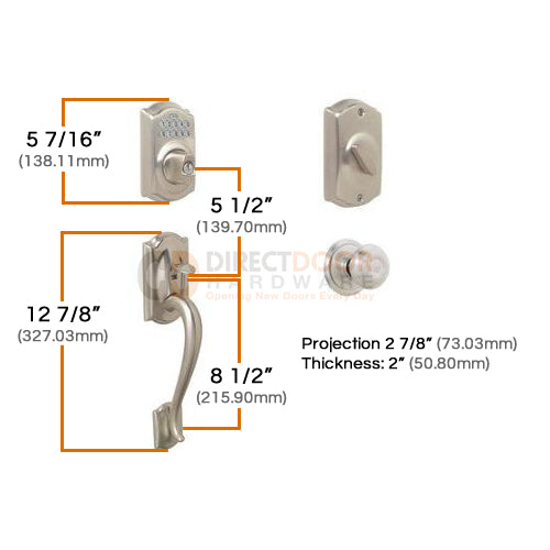 Schlage Keyless Camelot Handleset