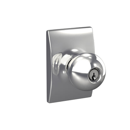 Schlage Orbit Knob with Century Rosette