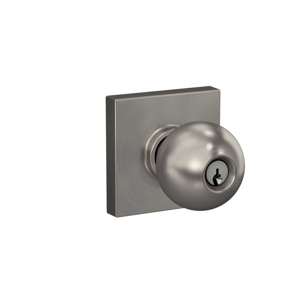 Schlage Orbit Knob with Collins Rosette