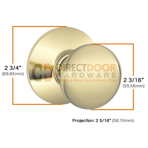 Schlage Plymouth Knob Specs