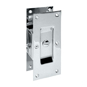 Deltana Decorative Pocket Door Lock - Polished Chrome
