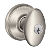 Schlage Siena Keyed Knob Satin Nickel
