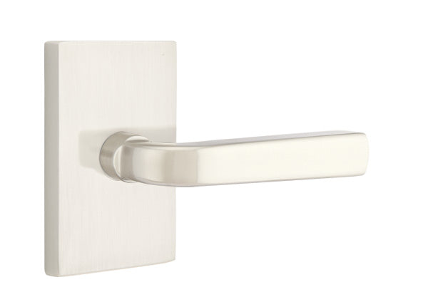 Emtek Sion Lever - Modern Rectangular Rosette - Polished Chrome