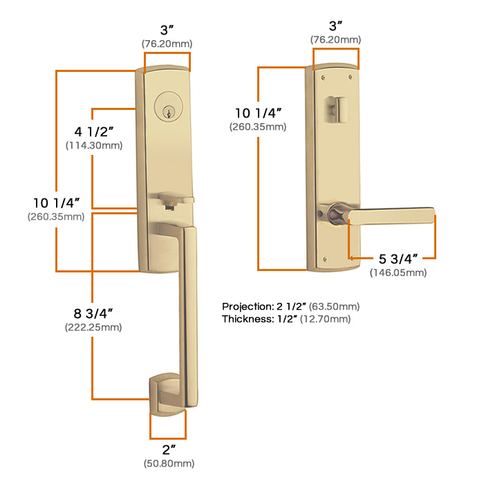 Baldwin Soho Emergency Egress Handleset 85387
