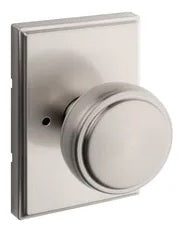 Kwikset Sora Door Knob with Traditional Rectangular Rosette