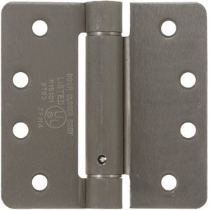 Advantage 4 inch Commercial Spring Hinges in Satin Nickel