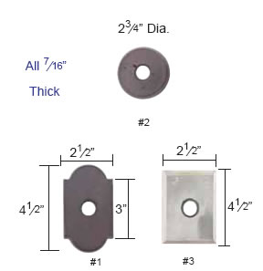 Sandcast Bronze Rosette Measurements