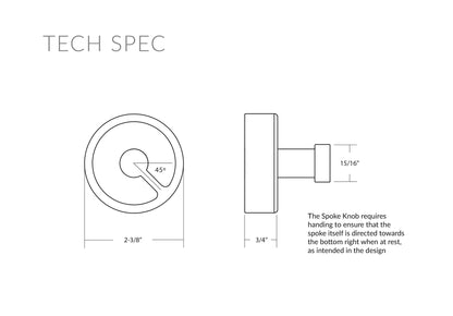 Emtek Spoke Knob Measurements