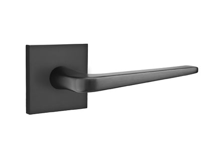Emtek Brass Athena Lever Flat Black-Square Rosette