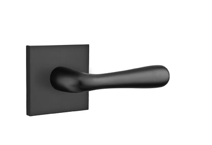 Emtek Basel Lever Flat Black-Square Rosette