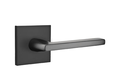 Emtek Brass Helios Lever Flat Black Square Rosette